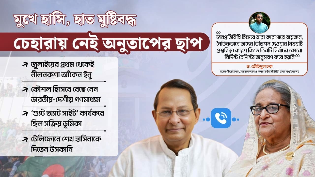 ইনুর মুখে হাসি, নেই অনুশোচনা- খবরটির স্থিরচিত্র